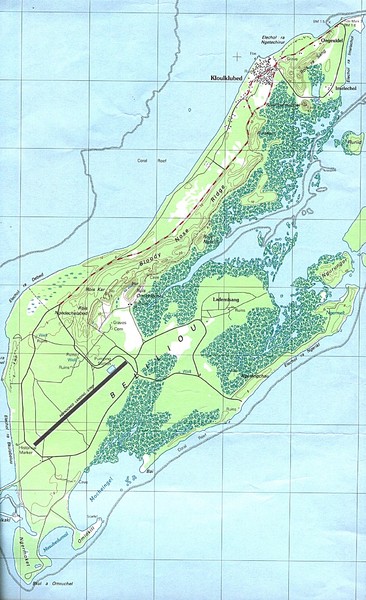 Palau Peleliu island Map