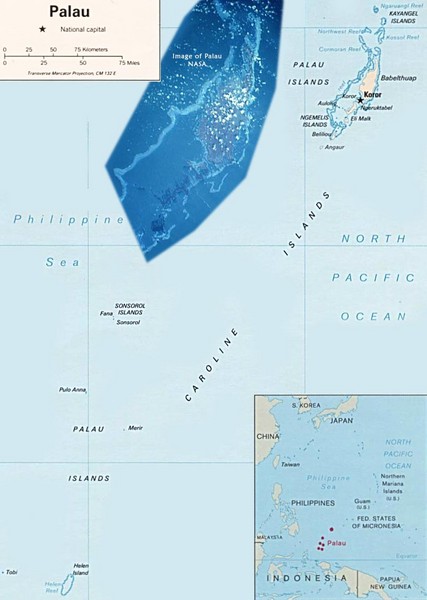 Palau Political Map