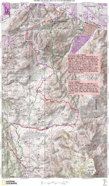 Palm Canyon Epic Trail Map