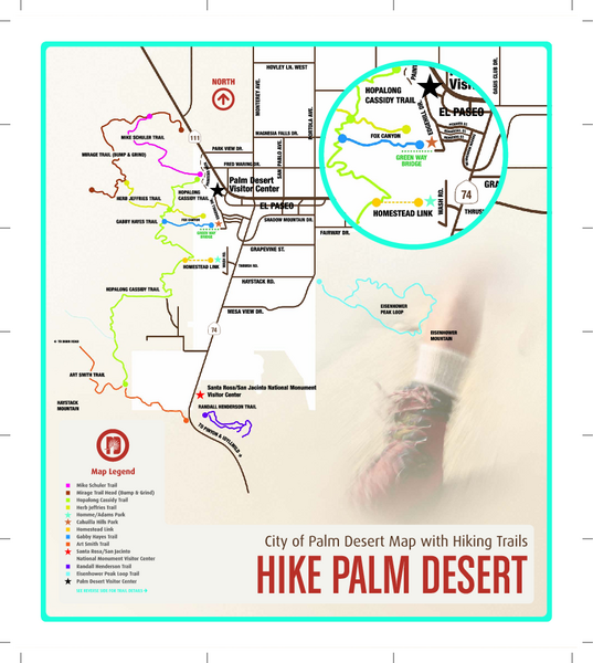 Palm Desert Hiking Trail Map