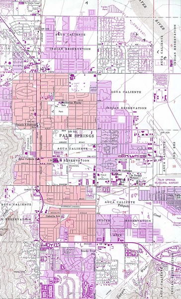 Palm Springs California City Map