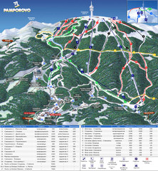 Pamporovo ski map