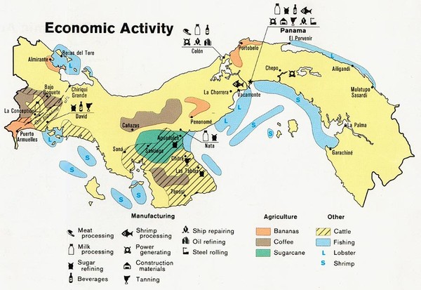 Panama Economic Activity, 1981 Map
