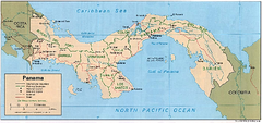 Panama (Political) 1995 Map