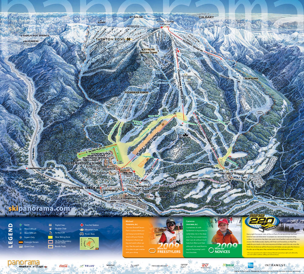 Panorama Mountain Village Ski Trail Map
