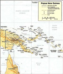 Papua New Guinea topographic Map