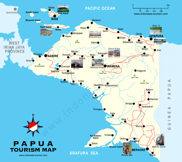 Papua Tourist Map