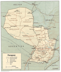 Paraguay Map Paraguay Map