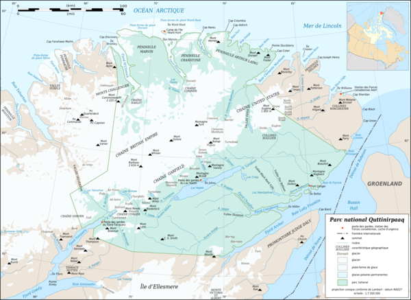 Parc National Quttinirpaaq Map