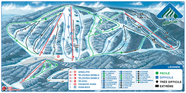 Parc du Mont-Comi Ski Trail Map