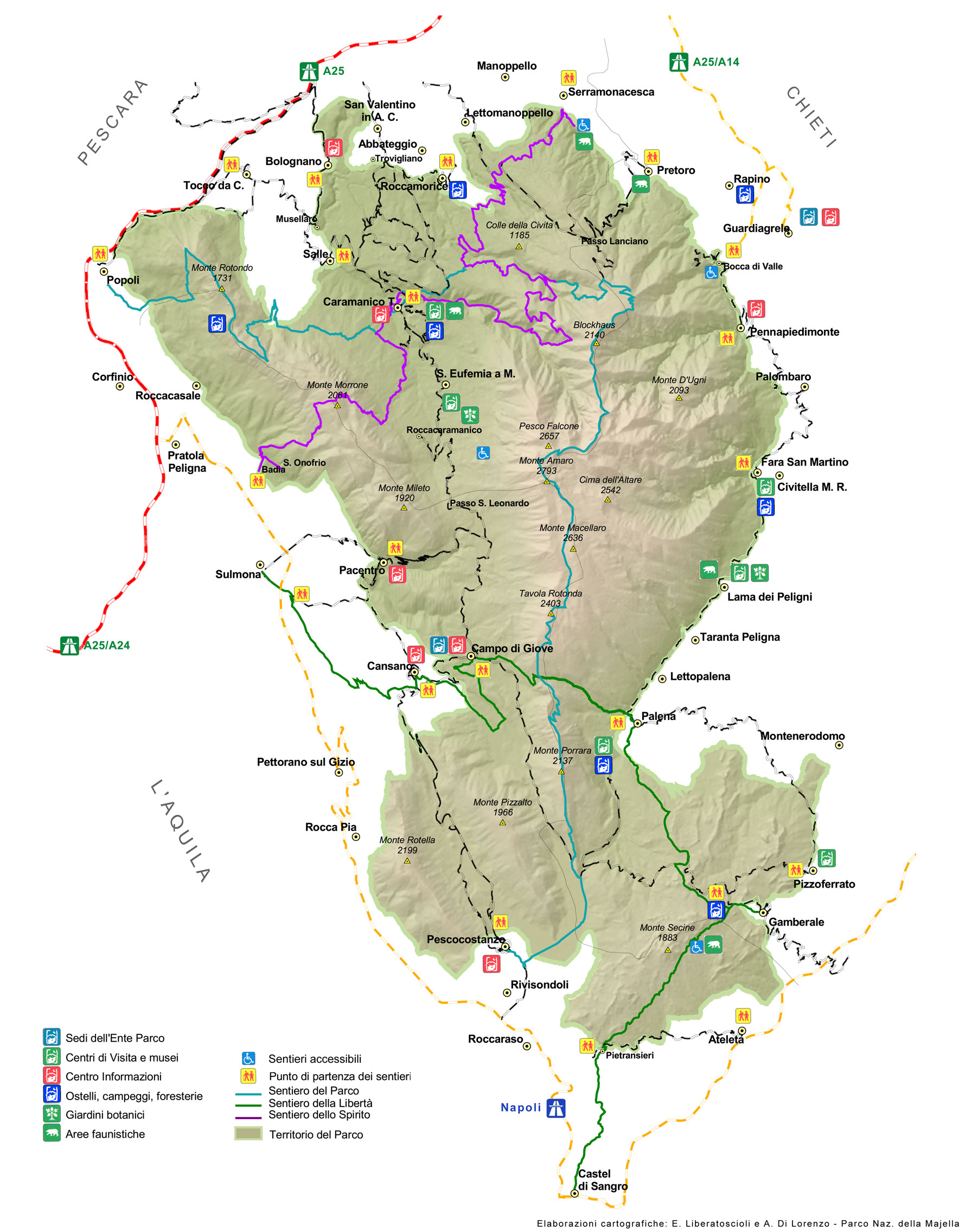 Parco Nazionale della Majella Map Sant039Eufemia