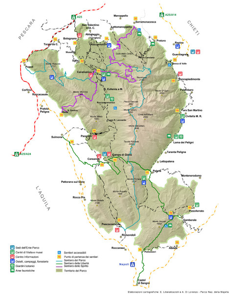 Parco Nazionale della Majella Map
