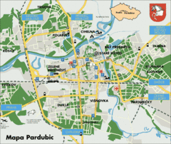 Pardubice Tourist Map