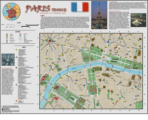 Paris Tourist Map