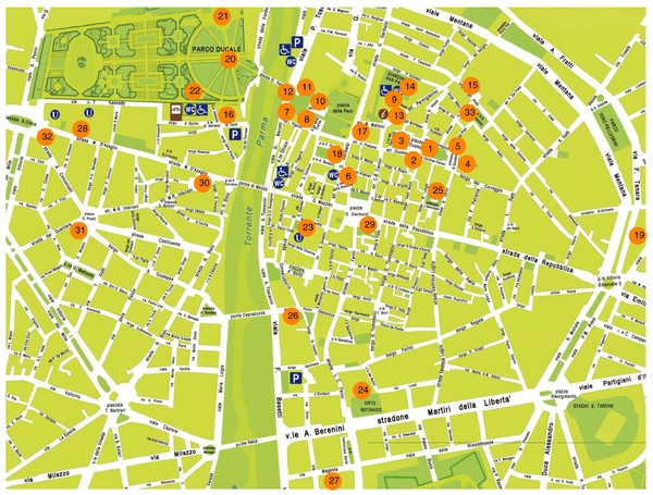 City map Parma Italy