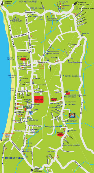 Patong Beach map
