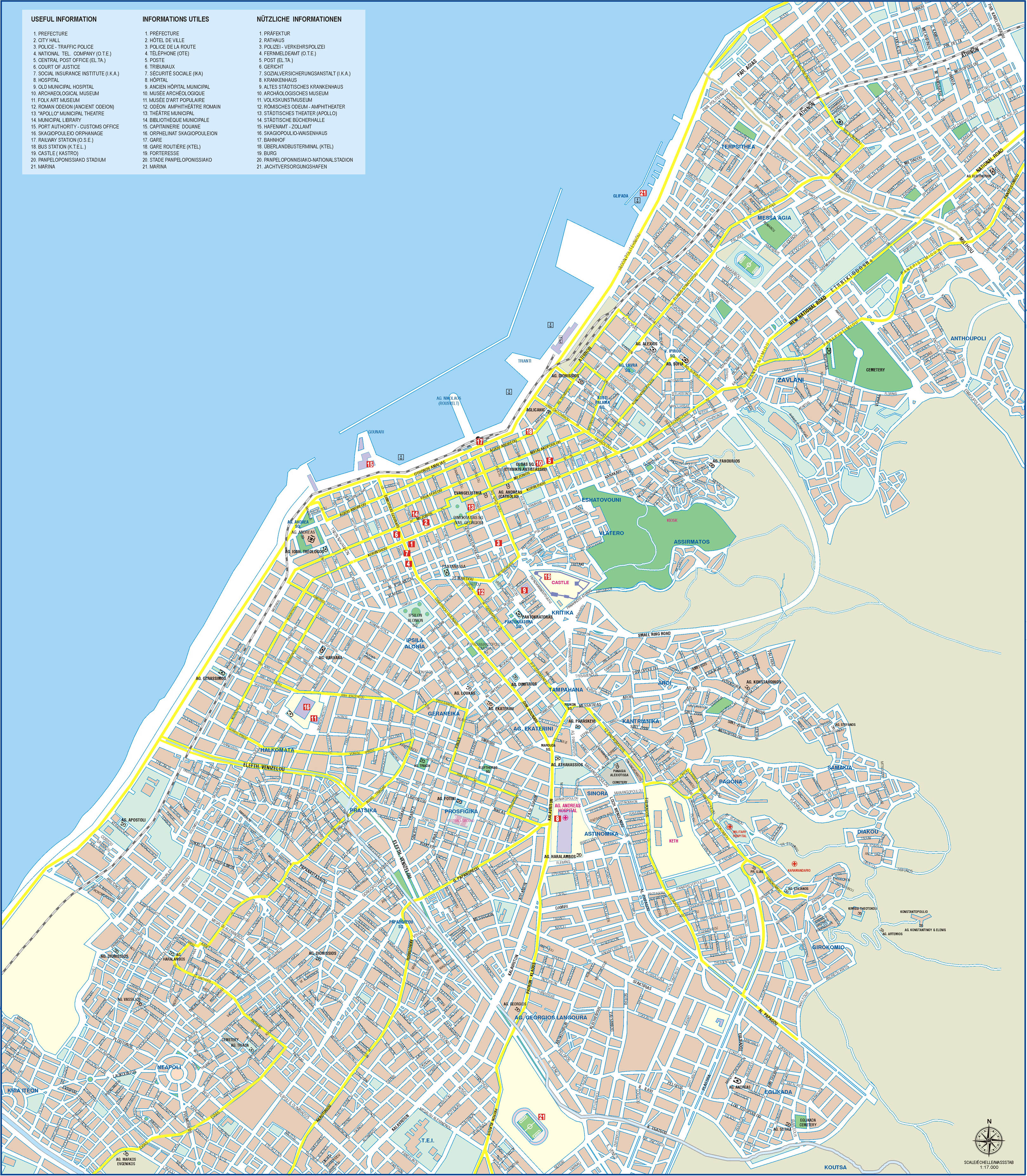 Patras Greece Map