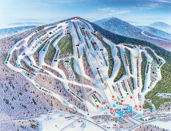 Pats Peak Ski Map Henniker NH Mappery