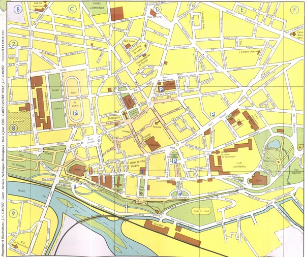 Pau - centre Map