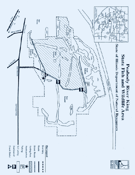 Peabody River King State Fish and Wildlife Area, Illinois Site Map