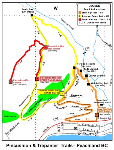 Peachland Walks Map