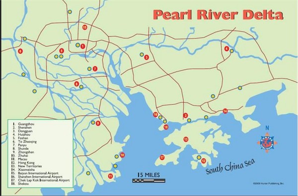 Pearl River Delta Tourist Map