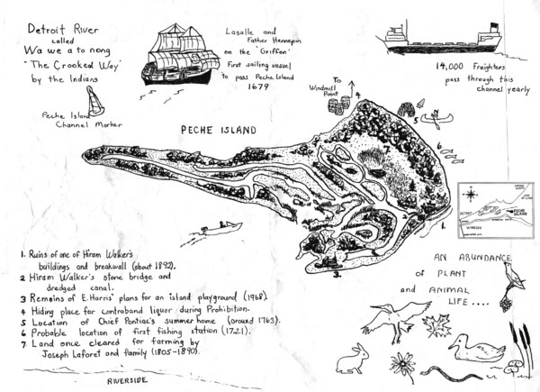 Peche Island Map
