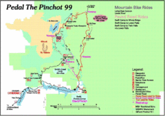 Pedal the Pinchot Bike Ride Route Map Pedal the Pinchot Bike Ride Route Map