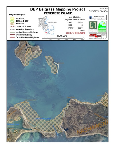 Penekese Island Eelgrass Map