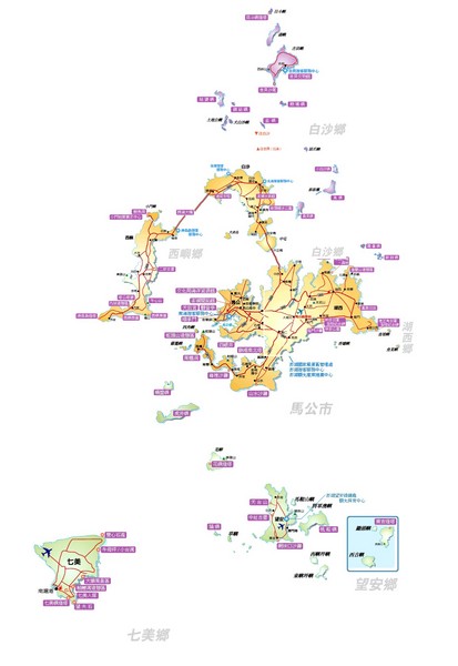 Penghu County Map