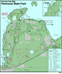 Peninsula State Park Map