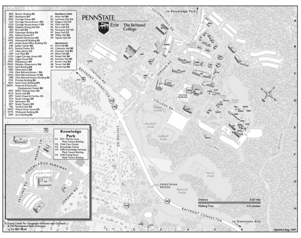 Penn State Erie Behrend College Campus Map