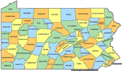 Pennsylvania Counties Map Pennsylvania Counties Map
