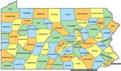 Pennsylvania Counties Map