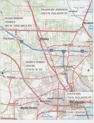 Pensacola, Florida Tourist Map