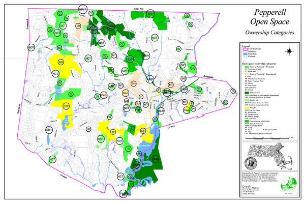 Pepperell Conservation Land and Open Spaces Map