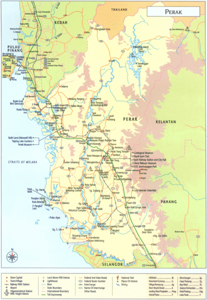 Perak Tourist Map