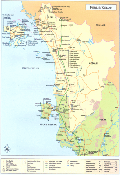 Perlis Kedah Tourist Map