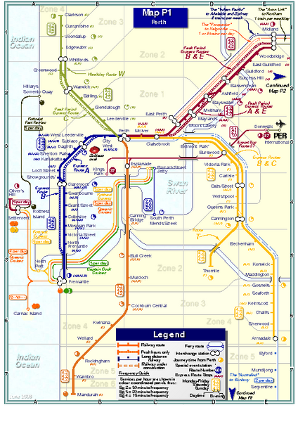 Perth Rail Map