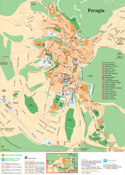 Perugia Tourist Map