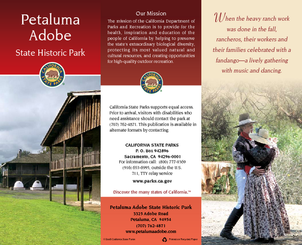Petaluma Adobe State Historic Park Map