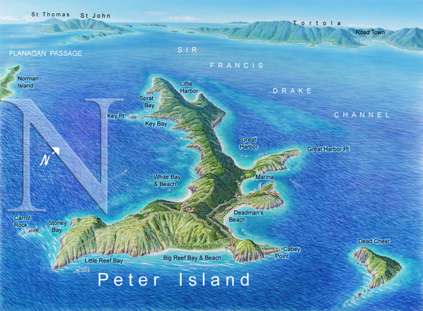 Peter Island BVI Map