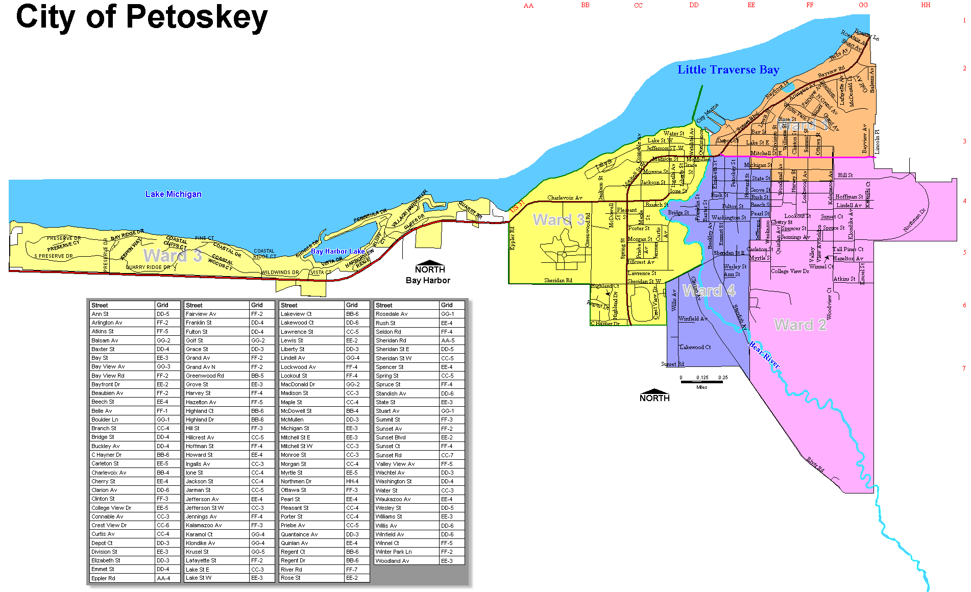 Petoskey Street Map - Petoskey Michigan • mappery