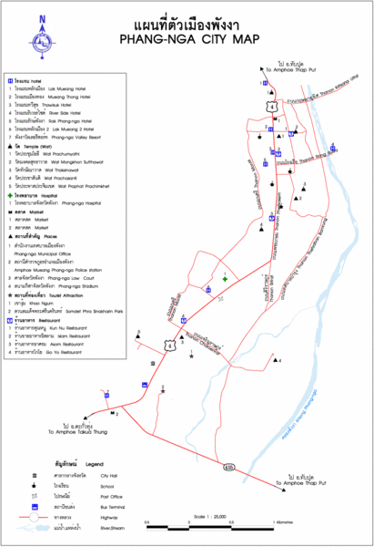 Phang Nga City Map