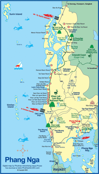 Phang Nga Map