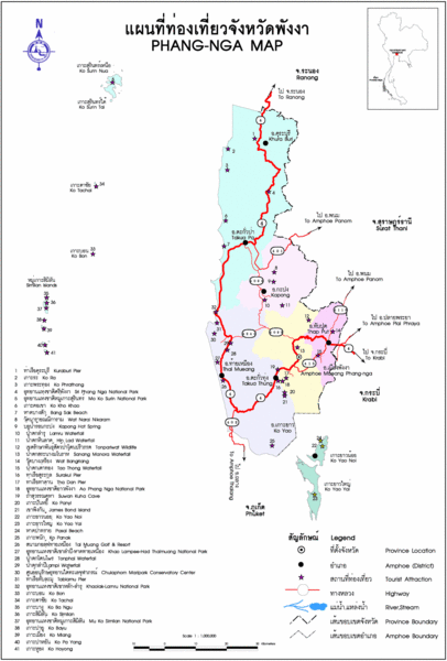 Phang Nga Province Guide Map