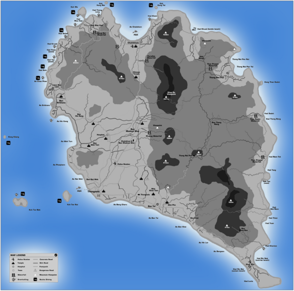 Phangan Island Tourist Map