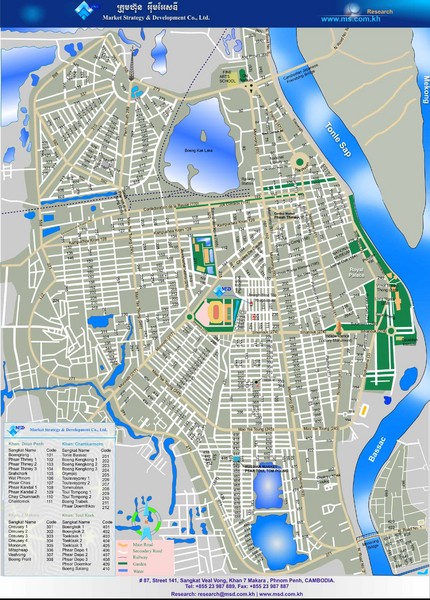 Phenum Penh City Tourist Map