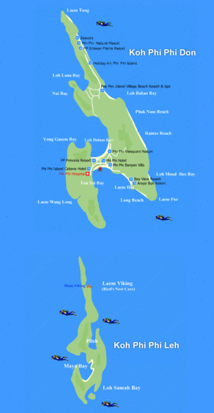 Phi Phi Island Tourist Map