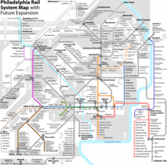 Philadelphia Rail System Map